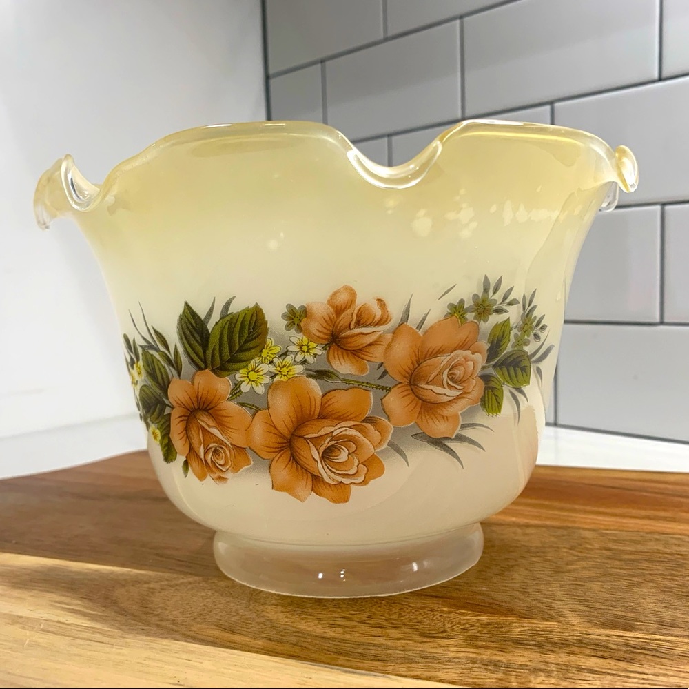 Light Shade Replacement Globe Vintage Floral Scalloped Decor